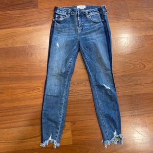 Pistola Women’s jeans Size 27 fitted light wash with dark stripe